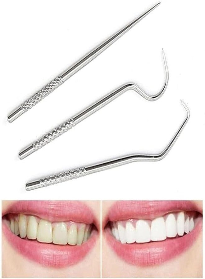 RUPAKADA 7 in 1 Teeth Cleaning Tool Kit - Portable Stainless Steel Dental Tools for Outdoor Camping, Travel, and Braces Maintenance - Toothpicks Pocket Set with Holder - Image 2
